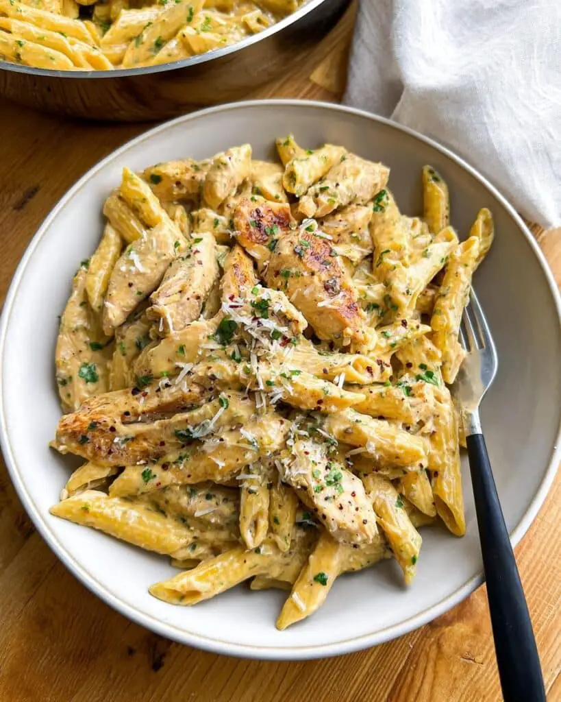 Garlic Parmesan Chicken and Pasta Recipe