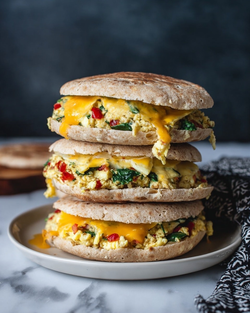 Healthy Make-Ahead Egg & Cheese Breakfast Sandwiches Recipe