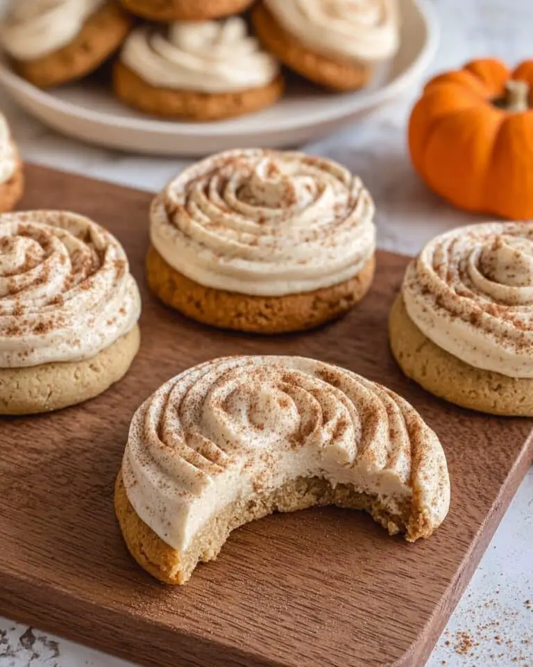 Soft Pumpkin Cookies with Cinnamon Frosting Recipe