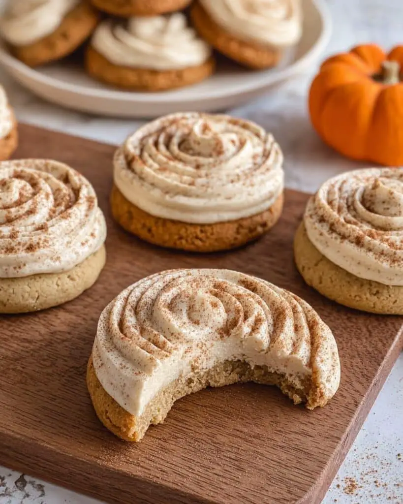Soft Pumpkin Cookies with Cinnamon Frosting Recipe