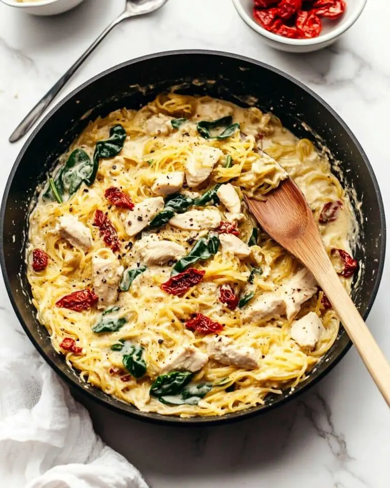 Tuscan Chicken and Spaghetti Squash Skillet Recipe