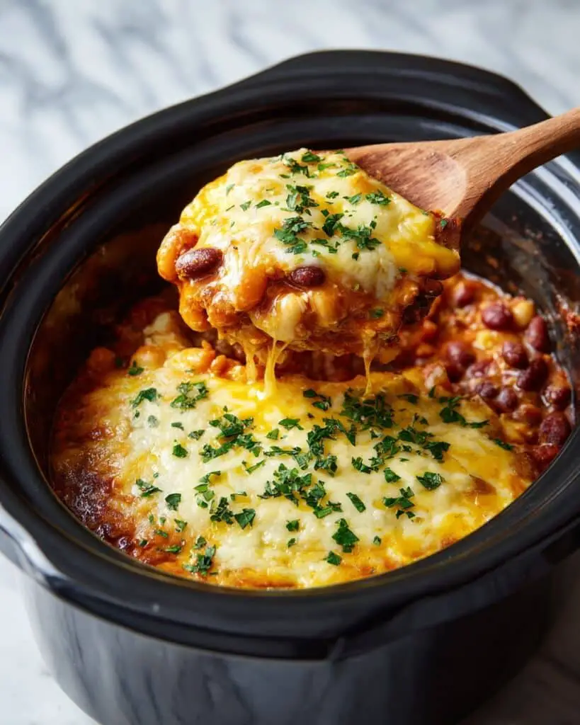Crockpot Chicken Enchilada Casserole Recipe
