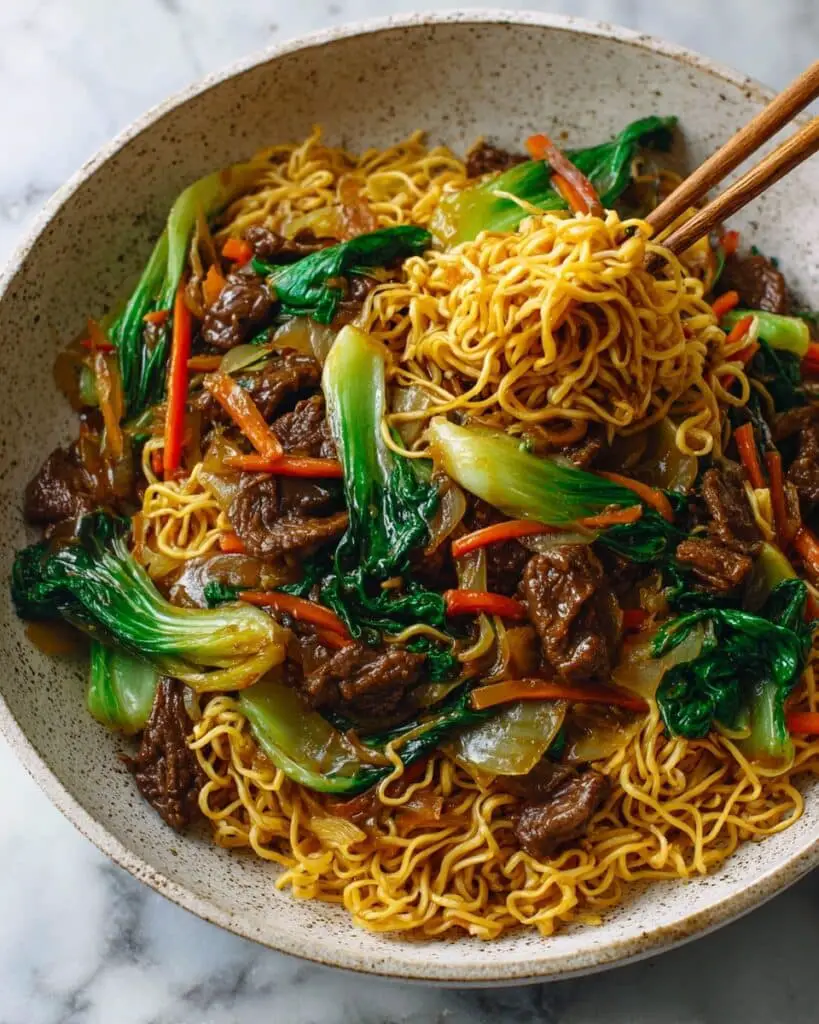 Beef Pan-Fried Noodles Recipe
