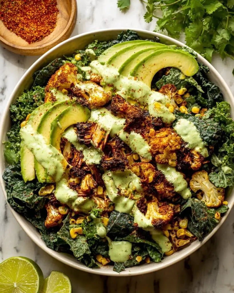 Roasted Cauliflower Green Goddess Salad Recipe