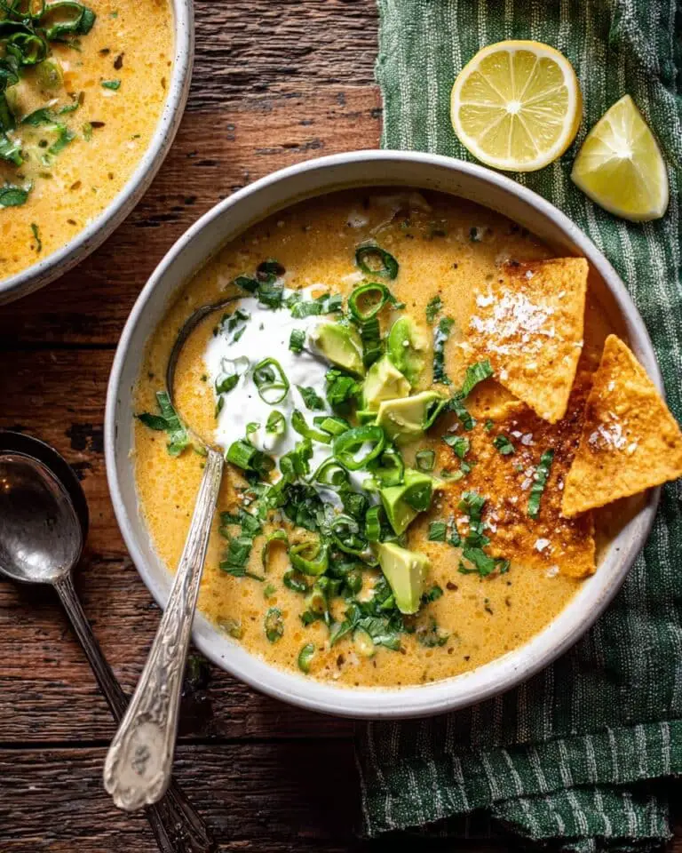 Creamy Green Chili Tortilla Soup Recipe