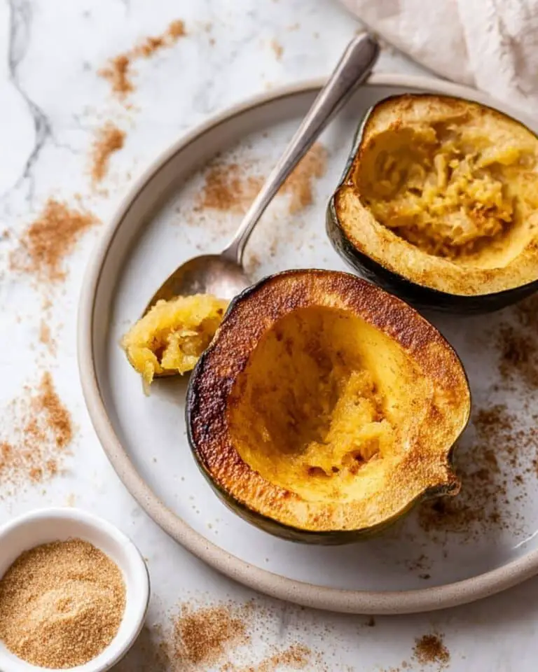 Roasted Acorn Squash with Brown Sugar and Cinnamon Recipe