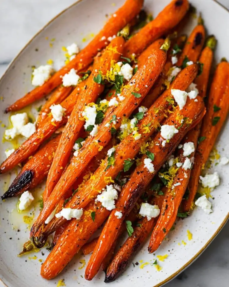Roasted Heirloom Carrots with Feta, Lemon, and Truffle Oil Recipe