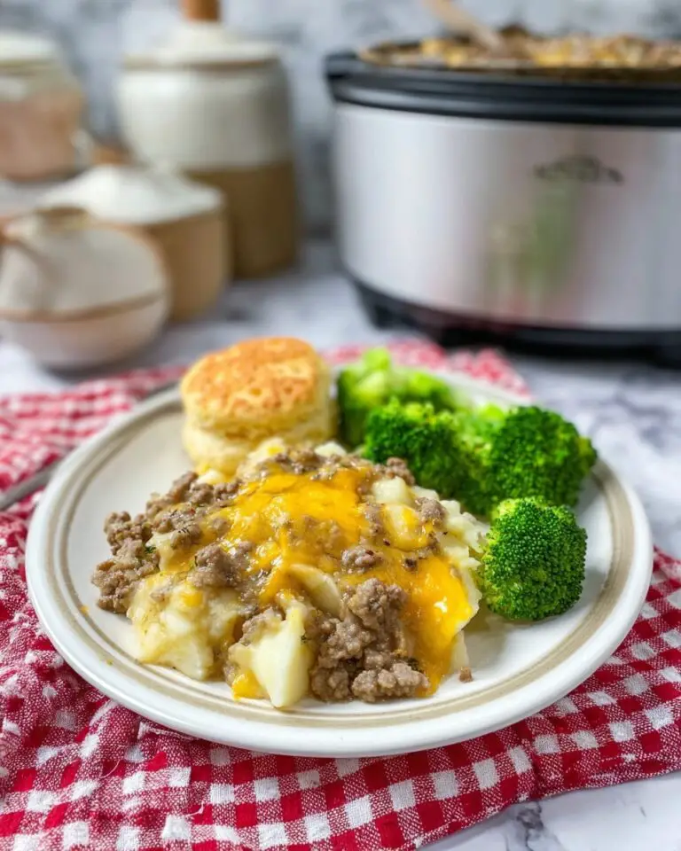 Crock Pot Ground Beef and Potato Casserole Recipe