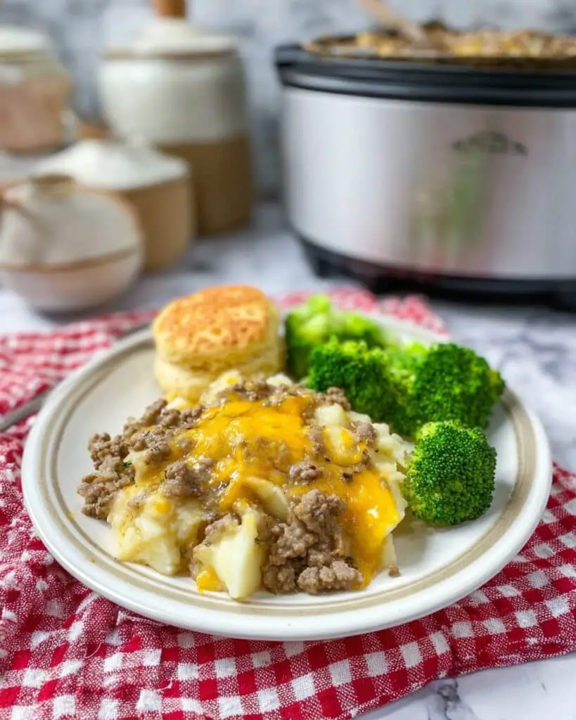 Crock Pot Ground Beef and Potato Casserole Recipe