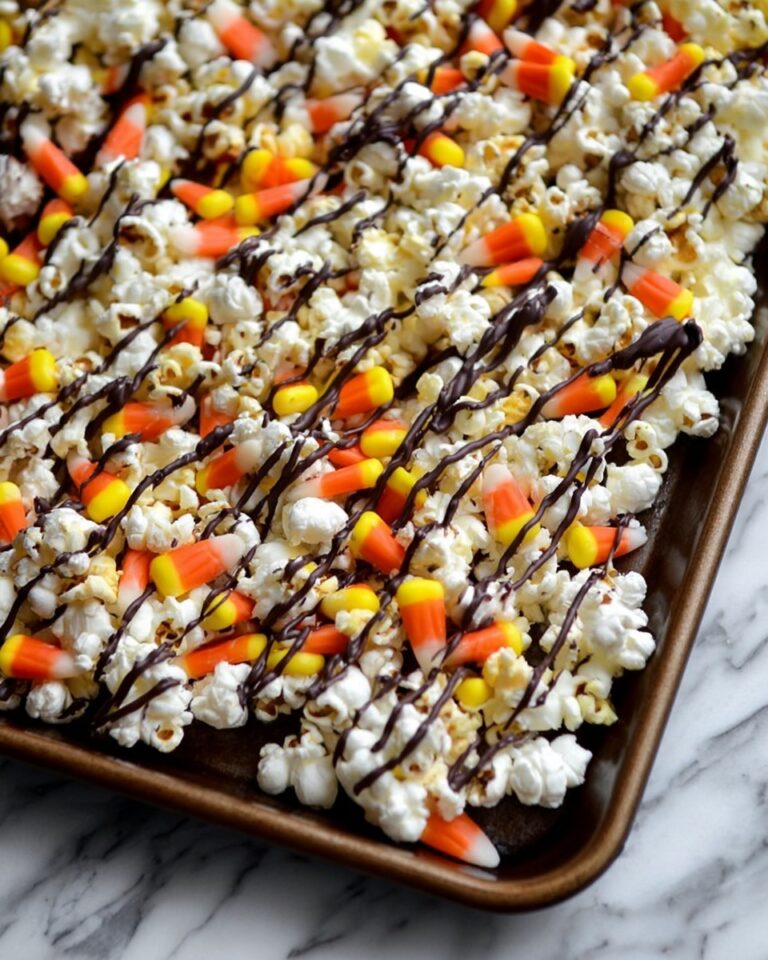 White Chocolate Candy Corn Popcorn Recipe