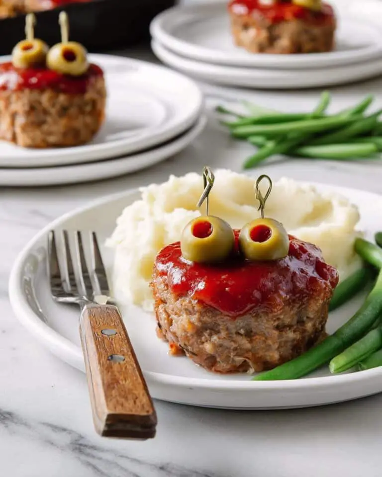 Halloween Mini Monster Meatloaves Recipe