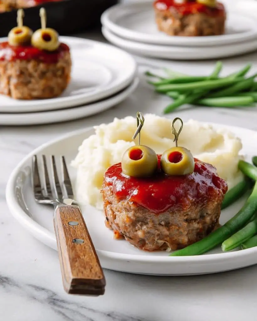 Halloween Mini Monster Meatloaves Recipe