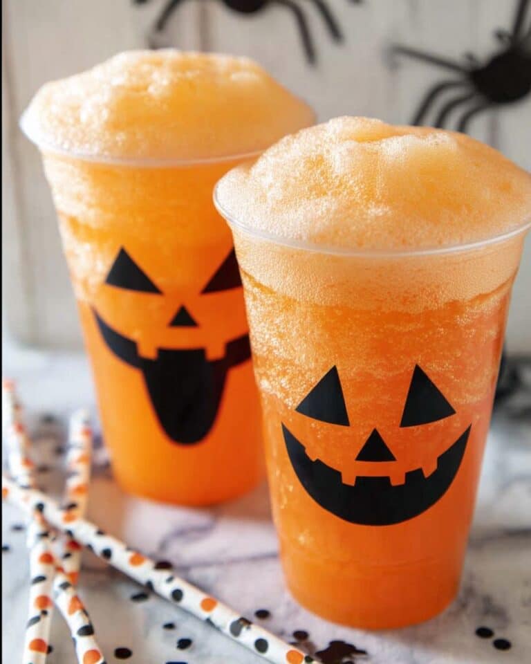 Fanta Jack O’Lantern Floats Recipe