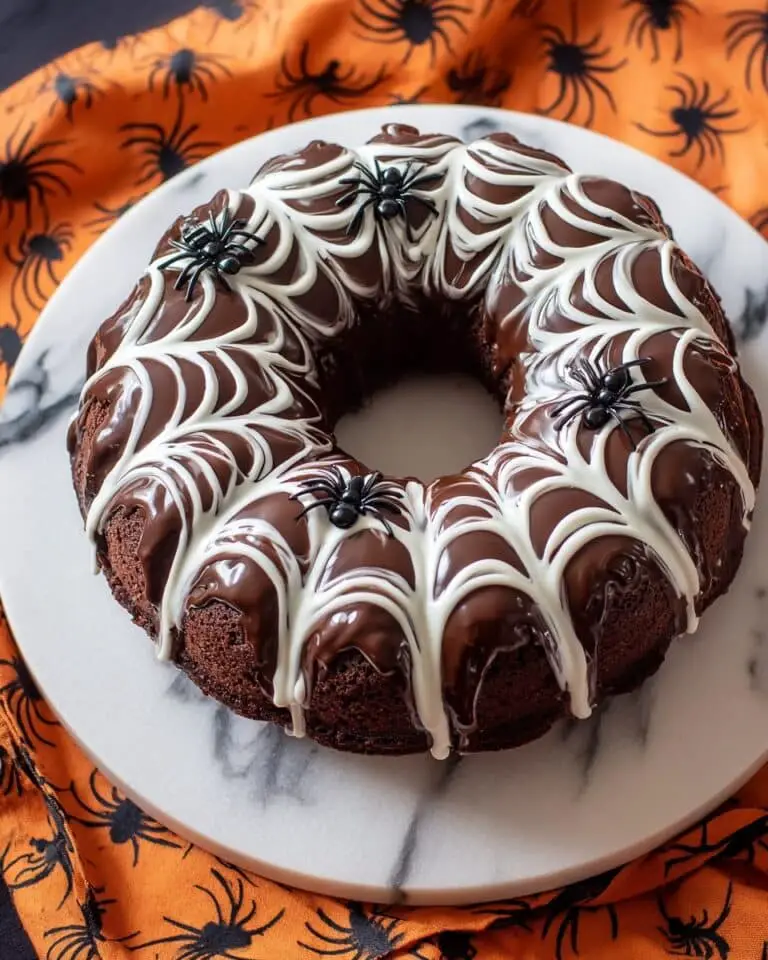 Halloween Spider Web Cake Recipe