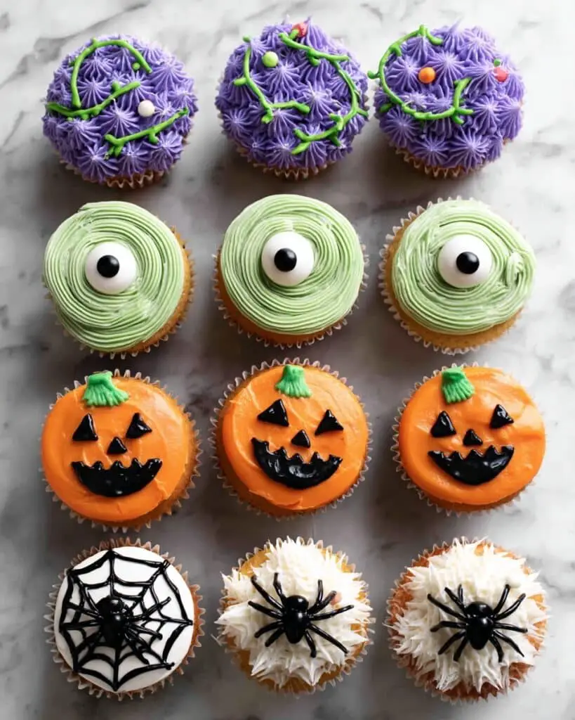 Easy Decorated Halloween Cupcakes Recipe