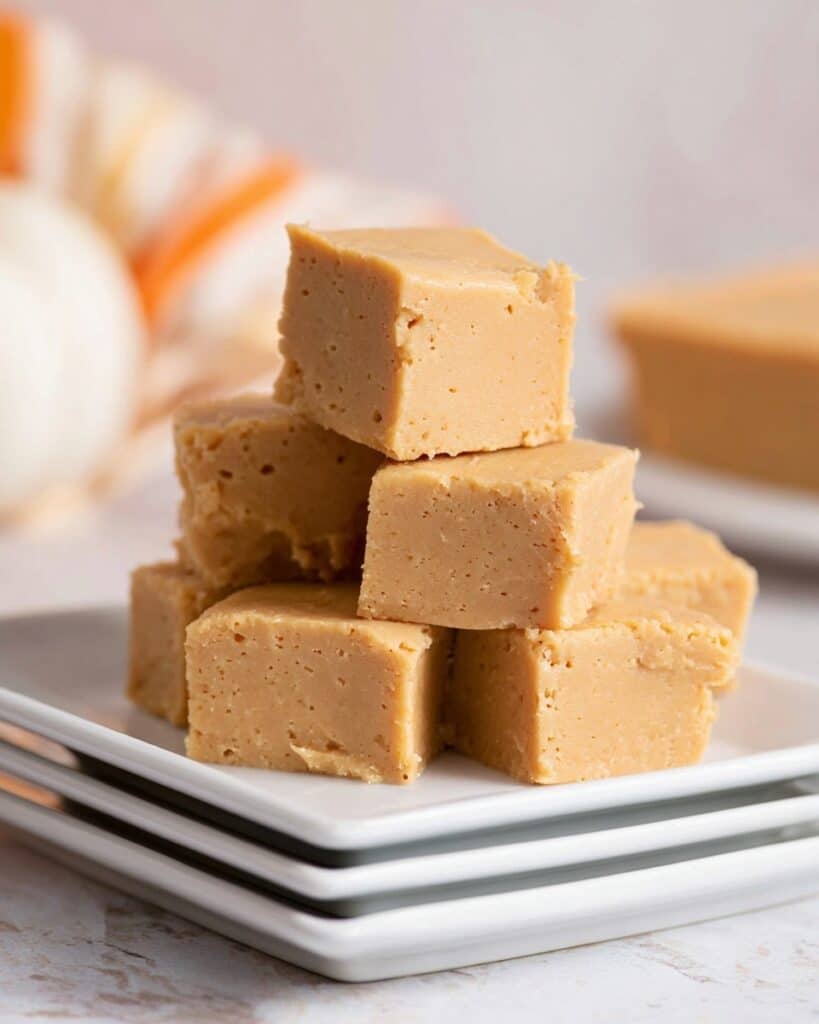 Pumpkin Spice White Chocolate Fudge with Caramel and Gingersnap Topping Recipe