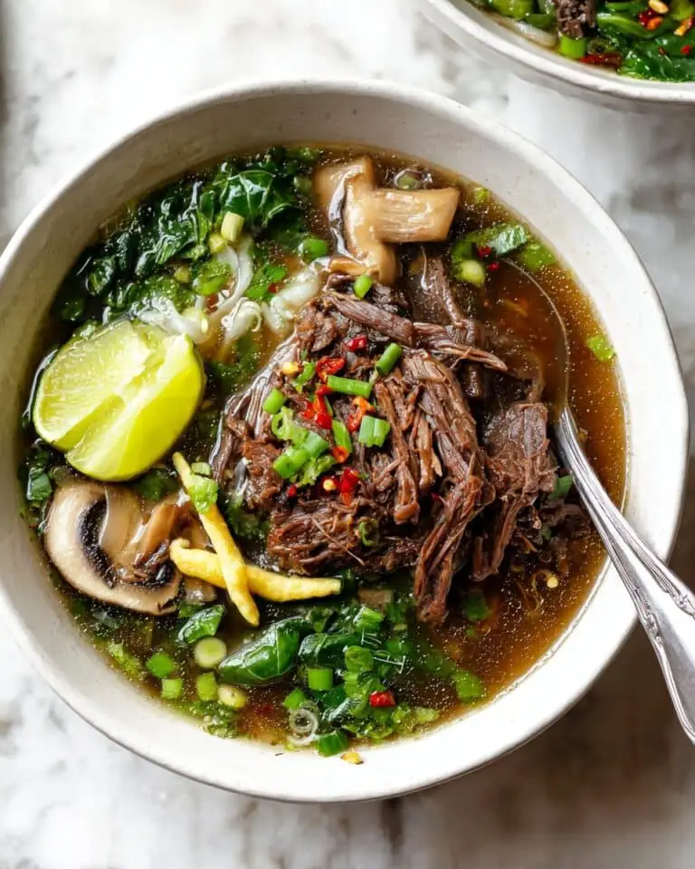 Short Rib Soup with Mushrooms, Ginger, and Swiss Chard Recipe