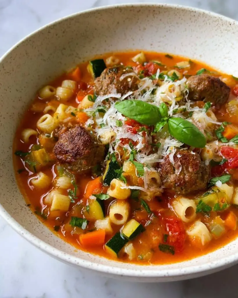 Instant Pot Turkey Meatball and Ditalini Soup Recipe