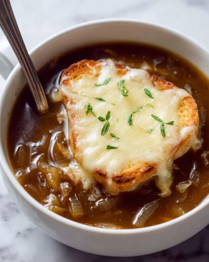French Onion Soup with Cheesy Toast Recipe