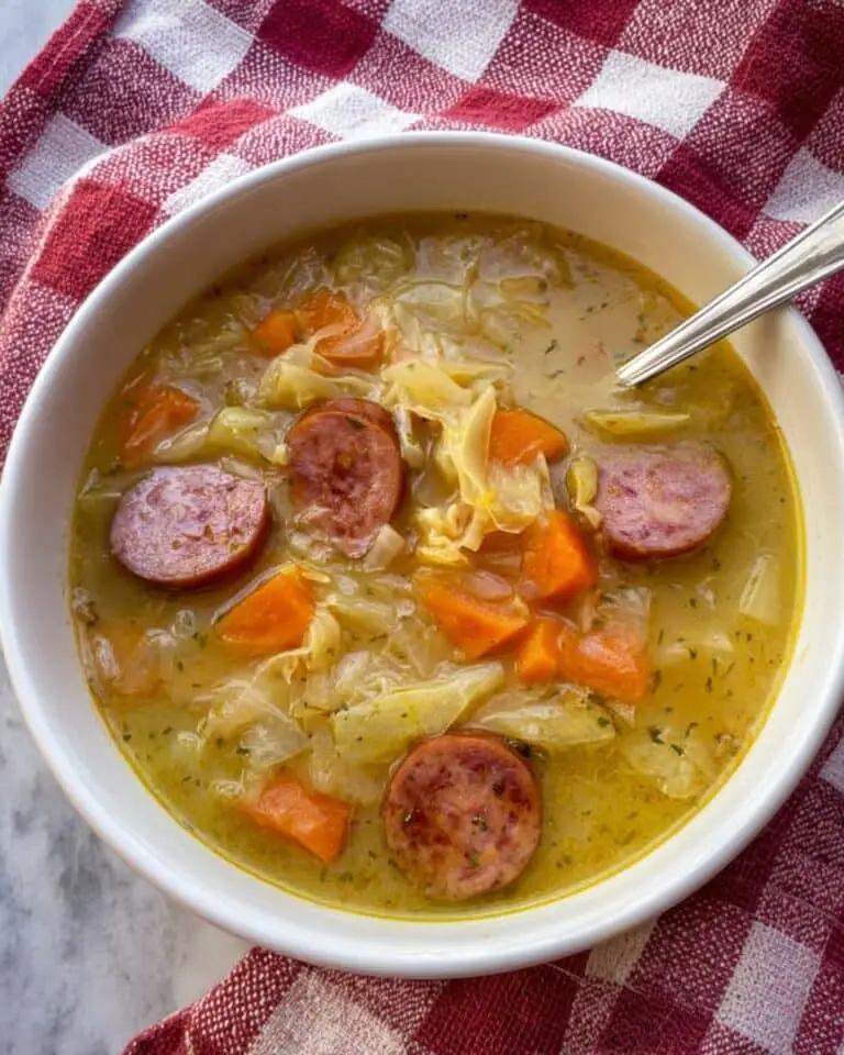 Sauerkraut Soup with Polish Sausage and Vegetables Recipe
