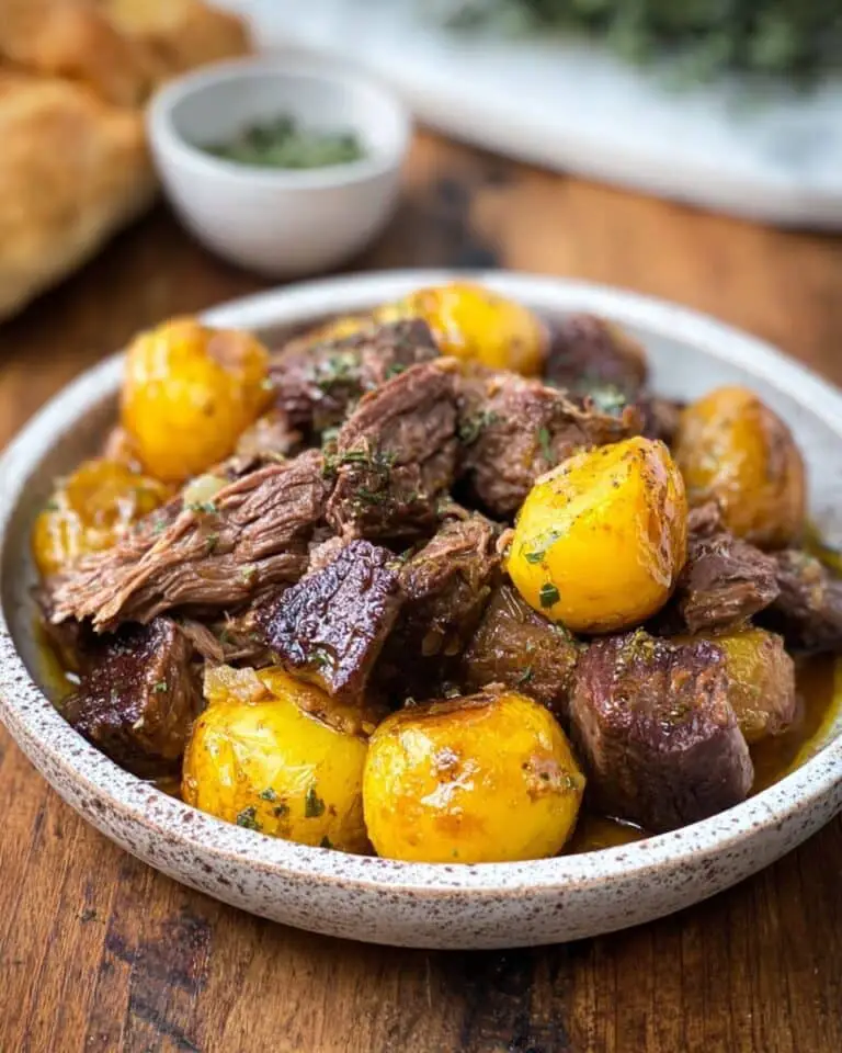 Slow Cooker Garlic Butter Steak and Potatoes Recipe