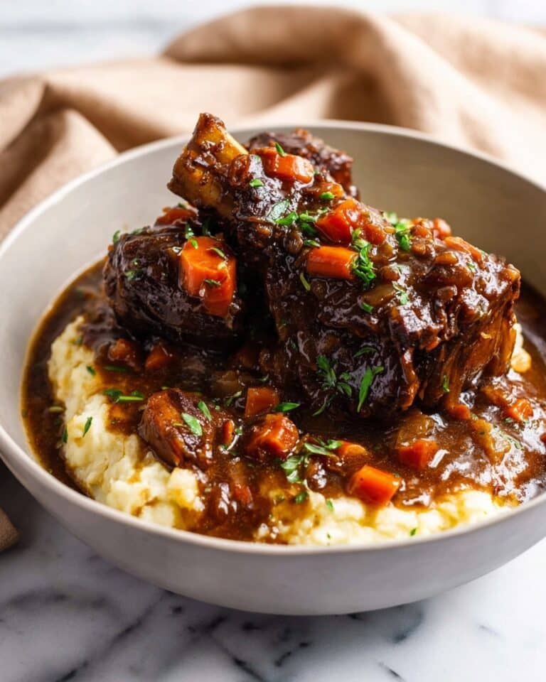 Braised Lamb Shanks with Red Wine and Vegetables Recipe