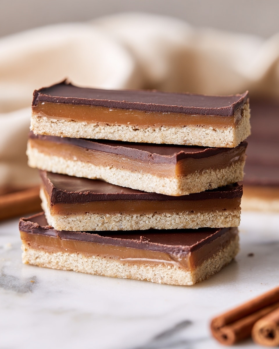 A stack of rectangular bars is arranged on a white marbled surface, each bar having three distinct layers: a bottom layer of pale, smooth, and firm texture, a middle layer of darker brown with a slightly soft and chewy look, and a top layer of glossy dark chocolate spread evenly. One bar is placed on top of the stack horizontally, showing the layers clearly from the side. In the background, a white pumpkin and a soft white cloth are softly blurred, with a whole nut placed near the bottom right corner of the frame. photo taken with an iphone --ar 4:5 --v 7