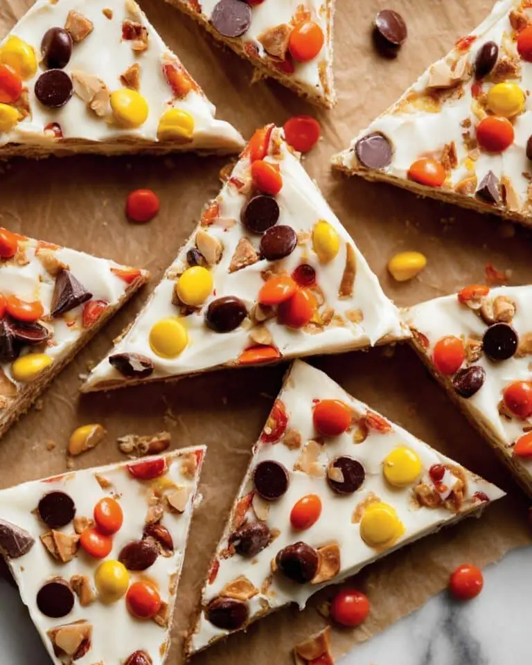 Reese’s Pieces Peanut Butter White Chocolate Bark Recipe
