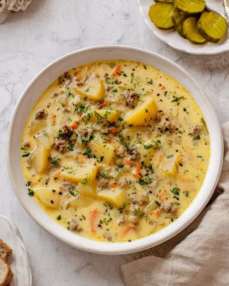 Our Favorite Cheeseburger Soup Recipe