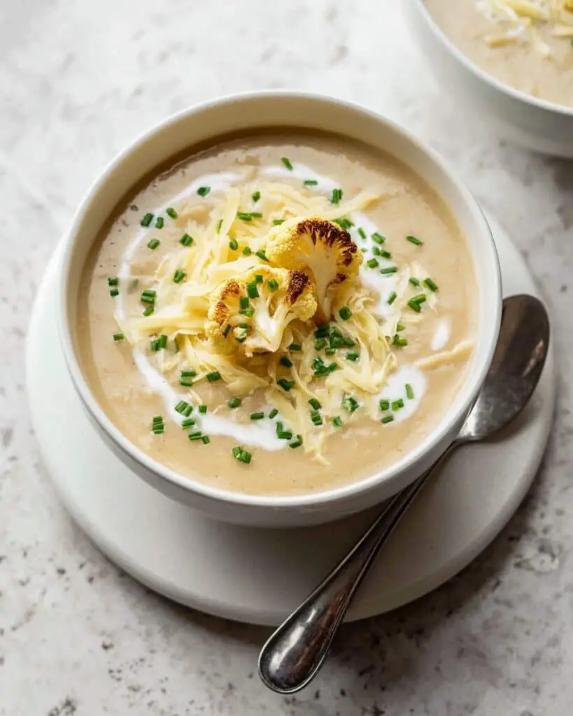 Creamy Roasted Cauliflower Soup Recipe