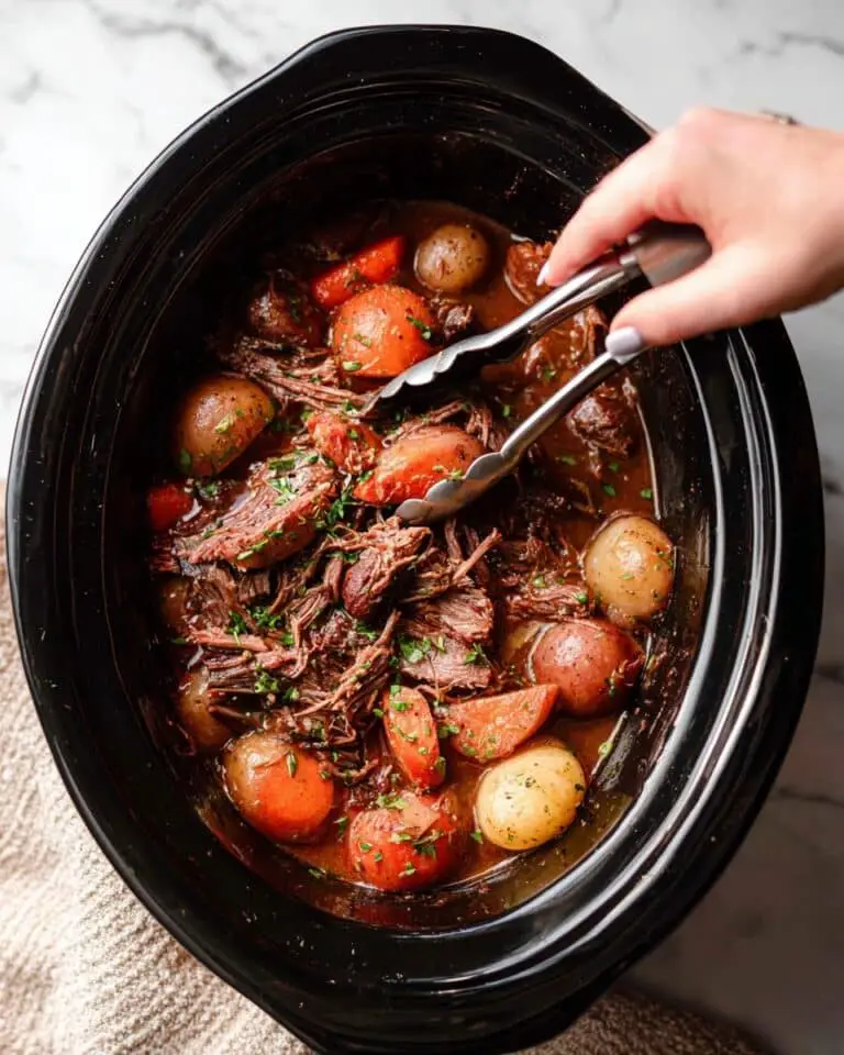 Crock Pot Sirloin Tip Roast with Baby Potatoes and Carrots Recipe