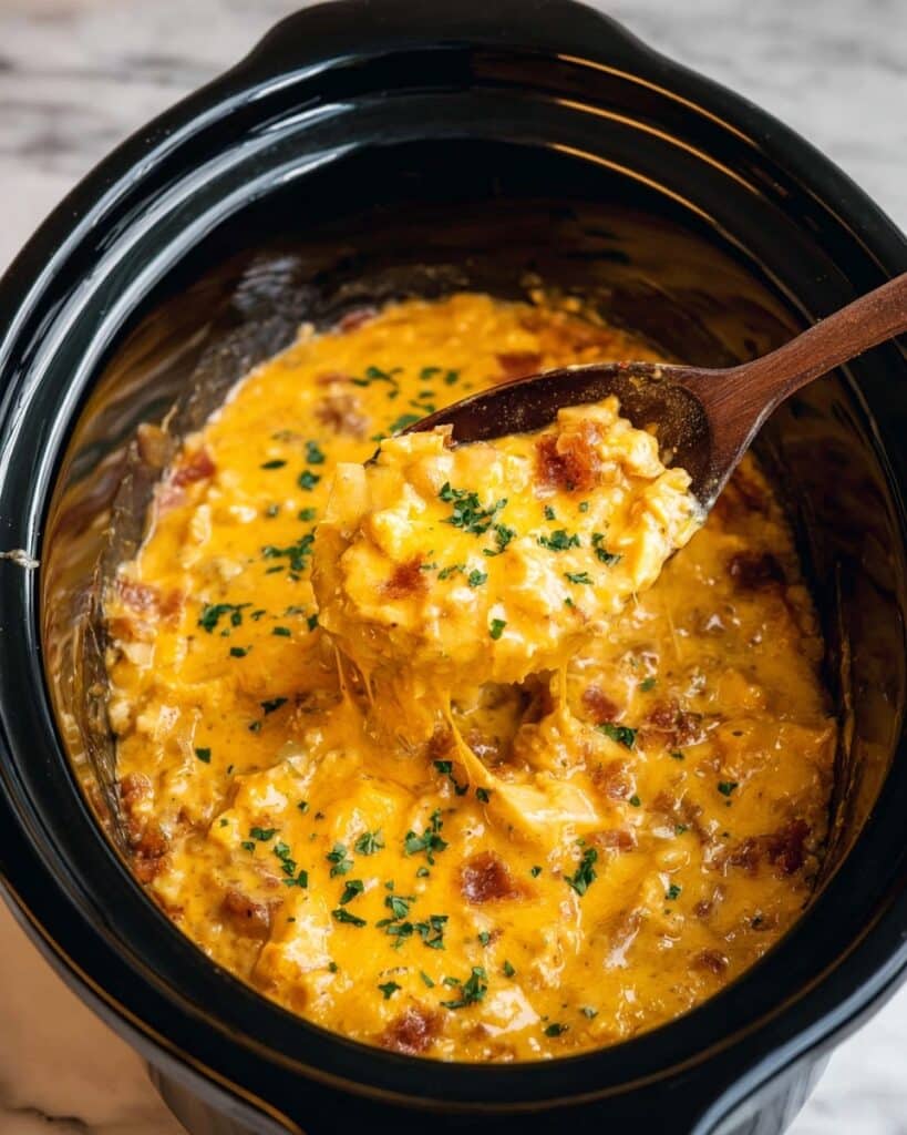 Slow Cooker Scalloped Potatoes and Ham Recipe