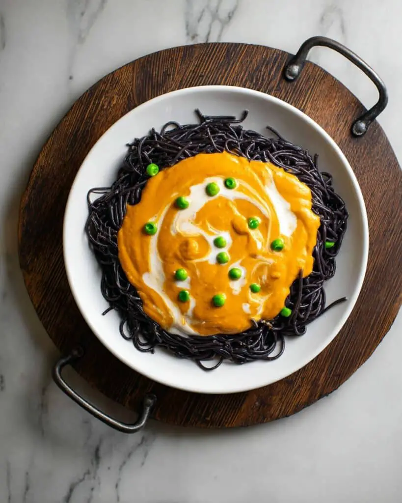Creamy Pumpkin Cauliflower Alfredo with Black Rice Pasta Recipe