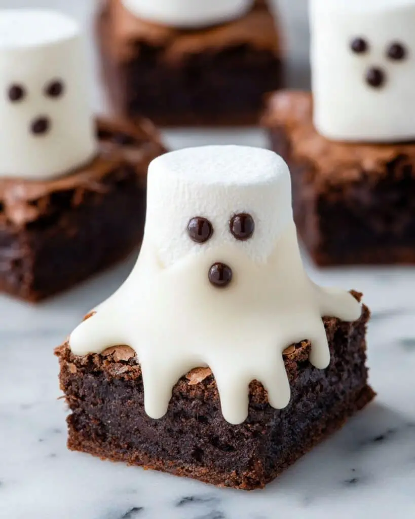 Ghost Brownies for Halloween Recipe