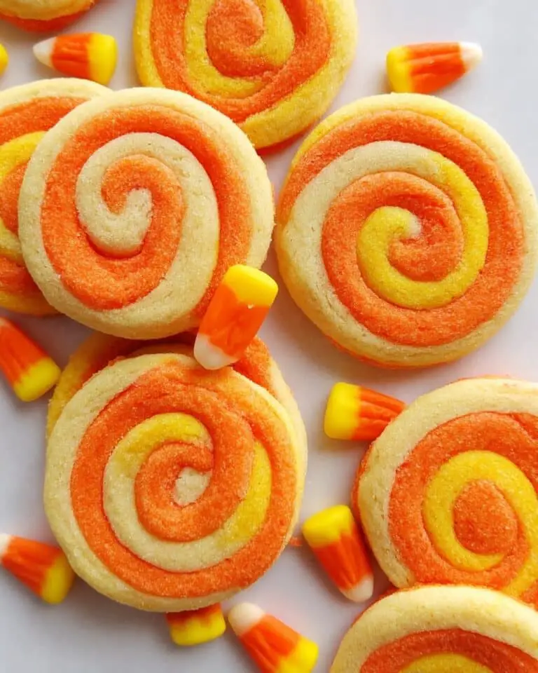 Candy Corn Sugar Cookie Pinwheels Recipe