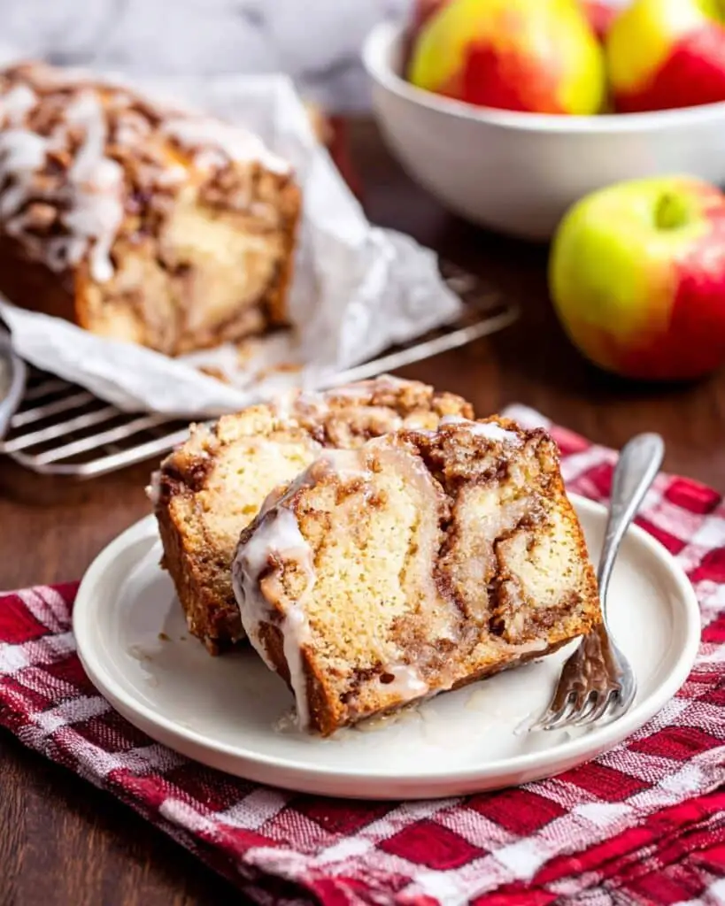 Apple Cinnamon Bread with Vanilla Icing Recipe