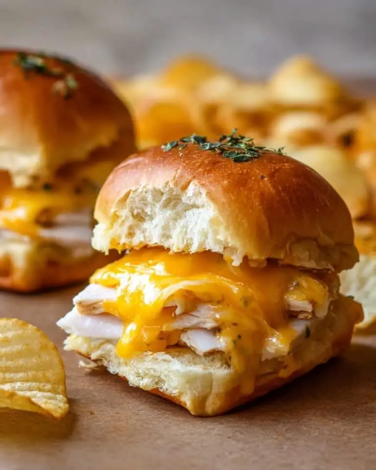 Garlic Herb Turkey and Cheddar Sliders Recipe