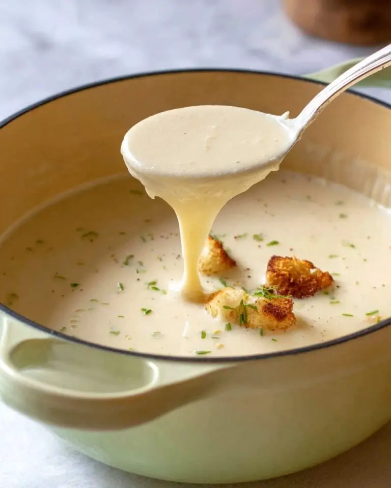 Leek and Potato Soup with Croutons and Chives Recipe