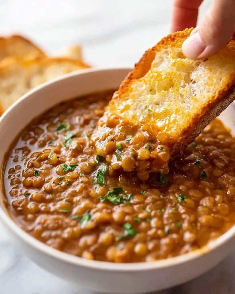 Creamy Spiced Lentil Soup with Lemon and Fresh Herbs Recipe