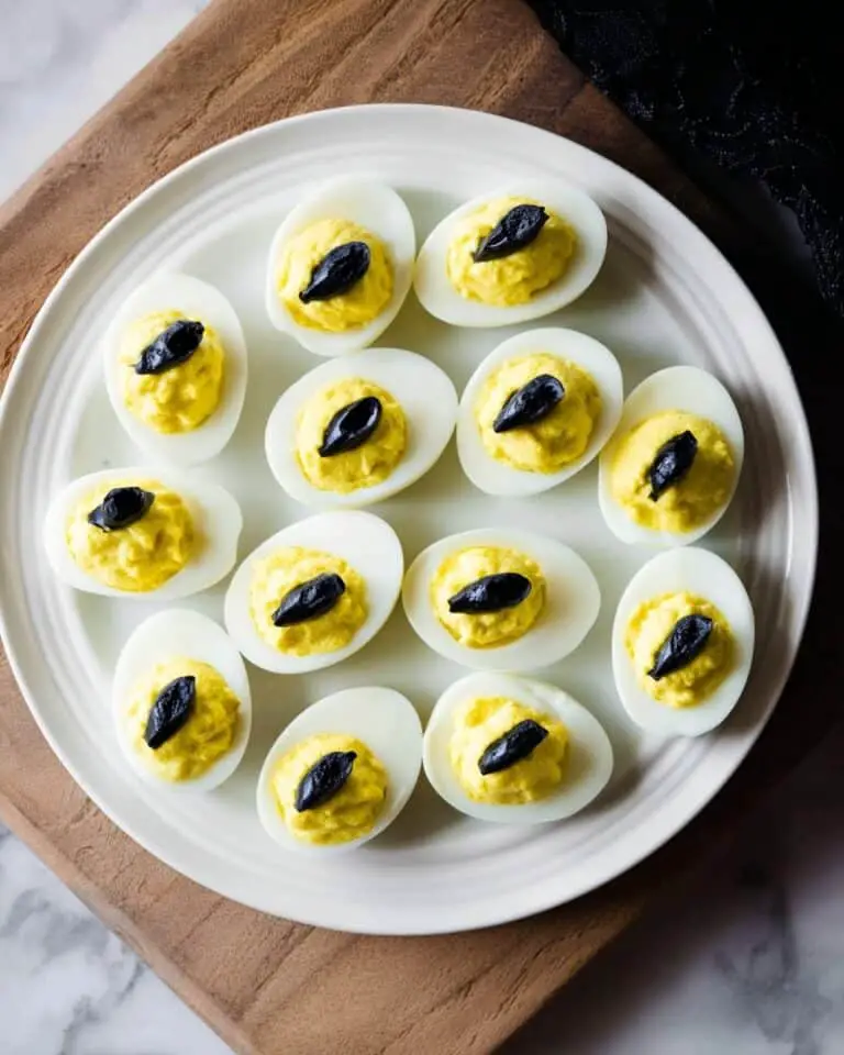 Halloween Deviled Eggs with Blueberry and Olive “Eyes Recipe