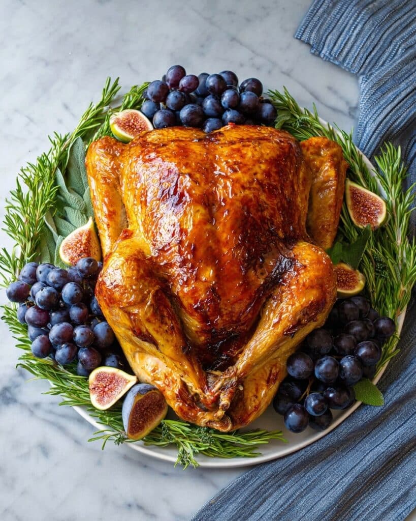 Spatchcock Turkey with Butter and Herb Rub Recipe