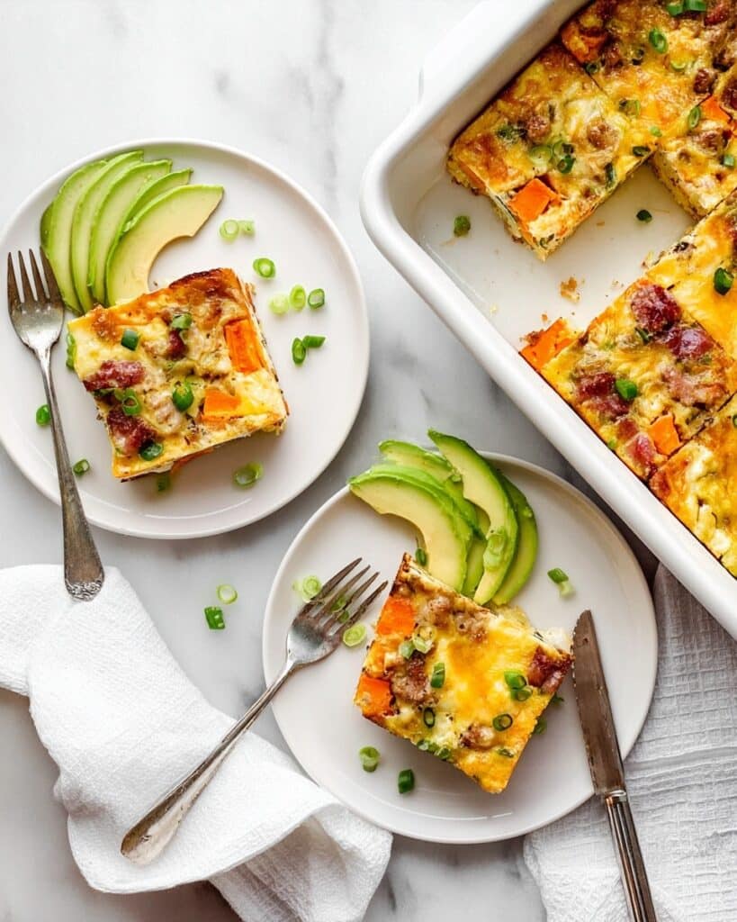 Ultimate Sweet Potato Breakfast Casserole with Bacon and Sausage Recipe