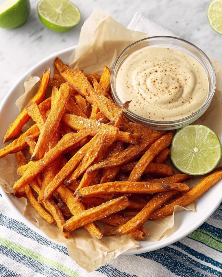 Sweet Potato Fries with Spicy Chipotle Lime Dipping Sauce Recipe