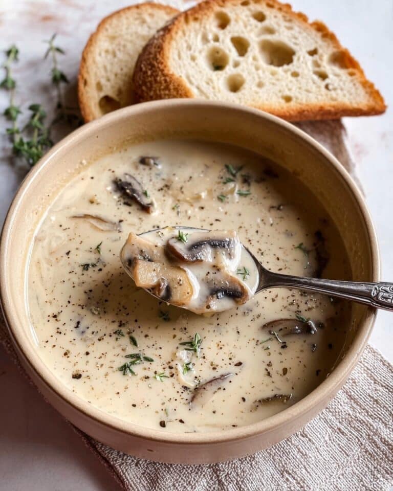Easy Creamy Mushroom Soup Recipe