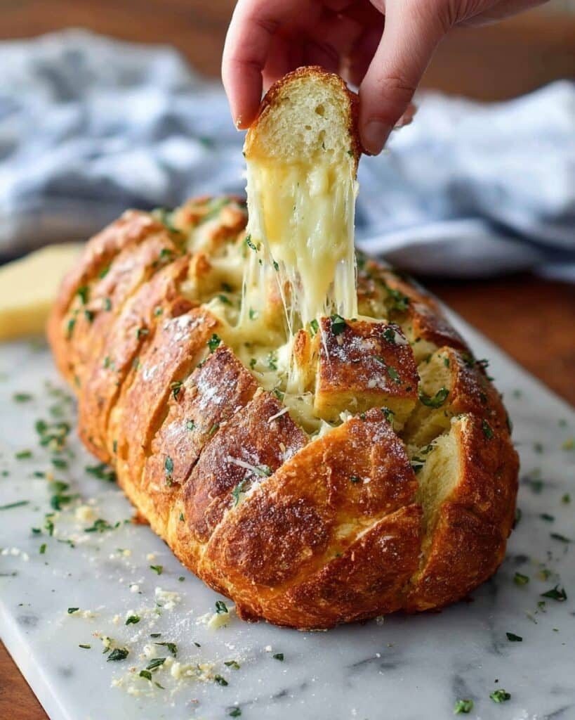 Cheese and Garlic Crack Bread (Pull-Apart Sourdough) Recipe