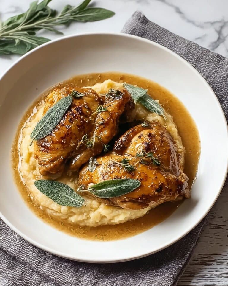 Smothered Pheasant with Creamy Garlic and Thyme Sauce Recipe