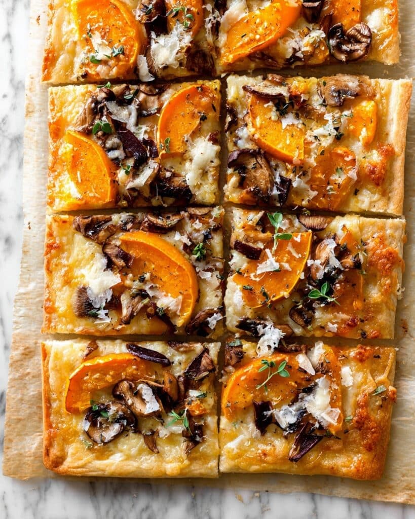Butternut Squash & Mushroom Puff Pastry Tart Recipe