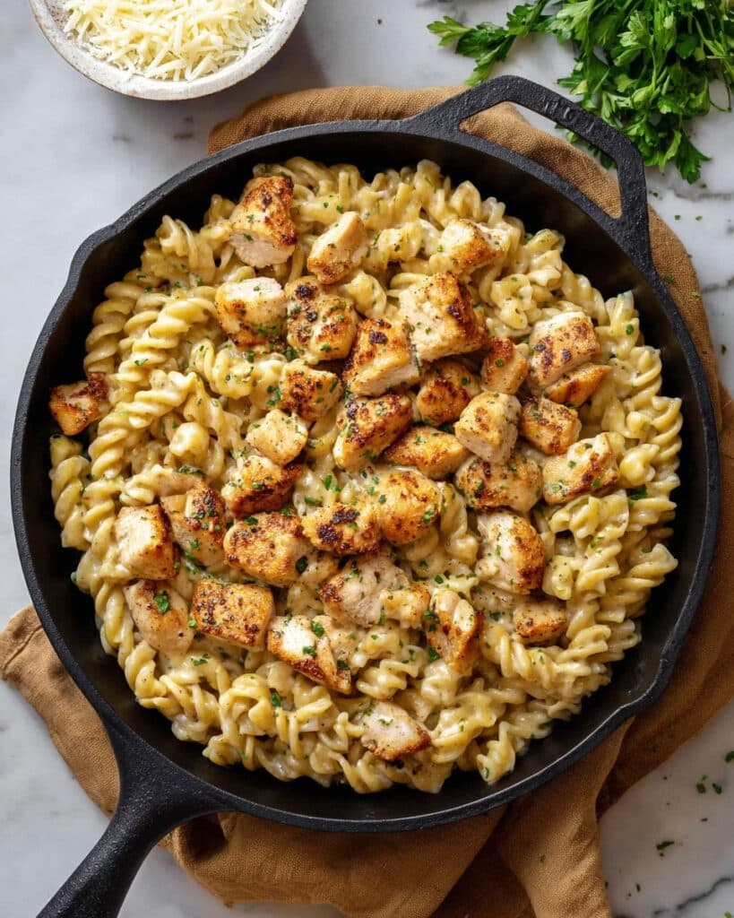Creamy Garlic Parmesan Chicken Pasta Recipe