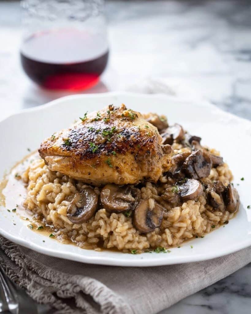 Creamy Chicken and Mushroom Risotto Recipe