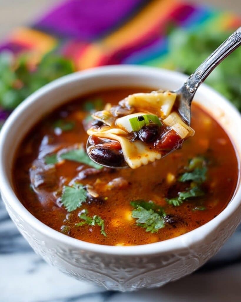 Chicken Tortilla Soup with Black Beans Recipe